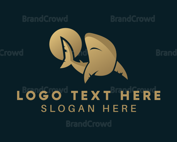 Gradient Golden Shark Logo