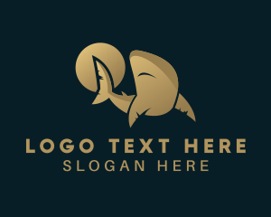 Luxury - Gradient Golden Shark logo design