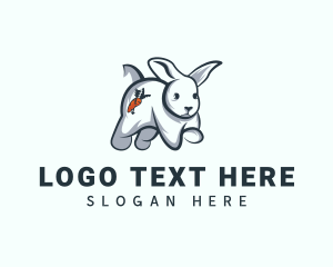 Hare - Carrot Tattoo Bunny logo design