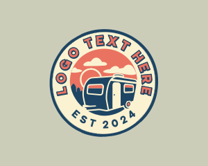 Outdoor - Road Trip RV Caravan logo design