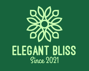 Pattern - Green Floral Stained Glass logo design