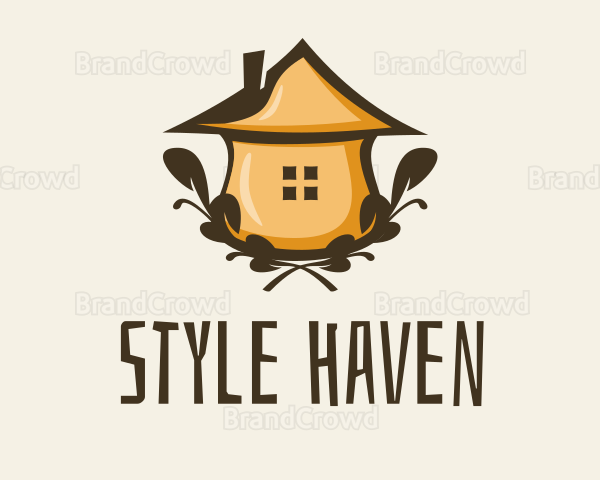 Brown Leaves Hut Logo
