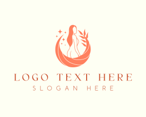Leaf - Waxing Spa Woman logo design