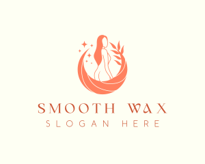 Waxing Spa Woman logo design