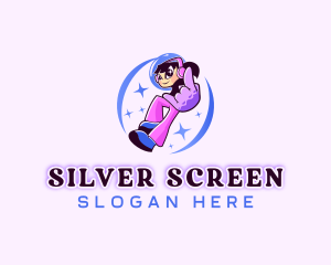 Girl - Girl Streamer Gamer logo design