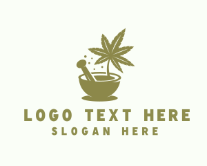 Marijuana Herbal Plant Logo