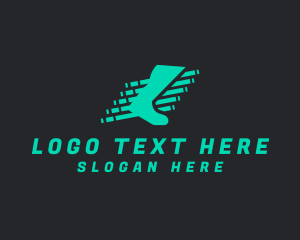 Crossfit - Fast Foot Sprint Letter L logo design