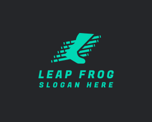 Fast Foot Sprint Letter L logo design