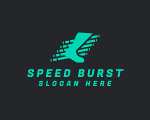 Sprinting - Fast Foot Sprint Letter L logo design