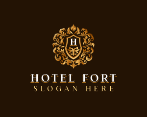 High End Hotel Crest logo design