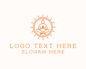 Peace - Yoga Meditate Health logo design