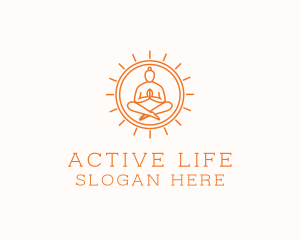 Yoga Meditate Health  logo design