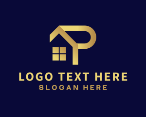 Carpenter - Real Estate Property Letter P logo design