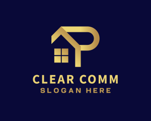 Real Estate Property Letter P Logo
