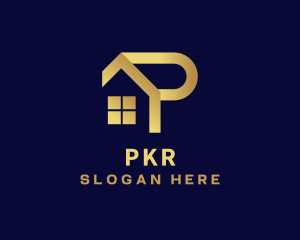 Real Estate Property Letter P logo design