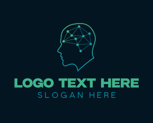 Data - AI Brain Technology logo design