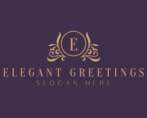 Elegant Floral Crest logo design