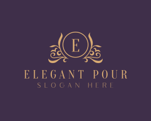 Elegant Floral Crest logo design