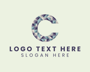 Geometric - Luxurious Crystal Letter C logo design