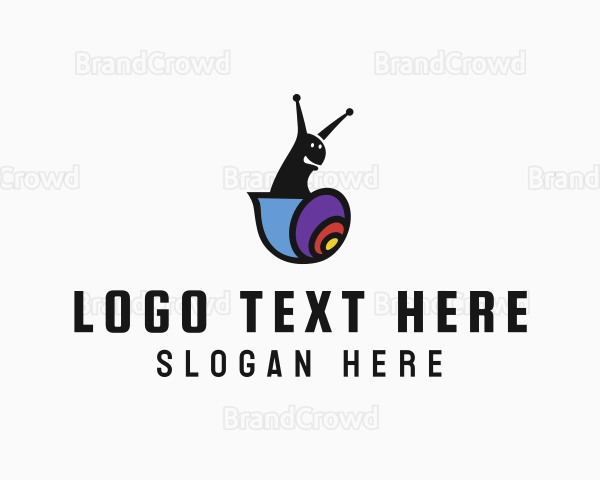 Garden Snail Shell Logo