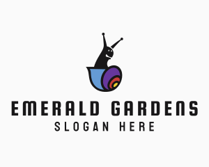 Garden Snail Shell logo design