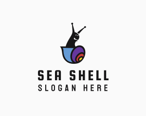 Garden Snail Shell logo design