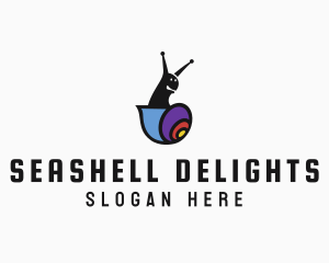 Seashell - Garden Snail Shell logo design