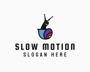 Slug - Garden Snail Shell logo design