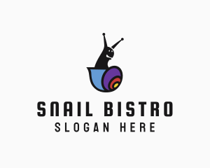 Gastropod - Garden Snail Shell logo design