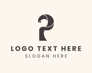 Creative Swirl Marketing Letter P Logo
