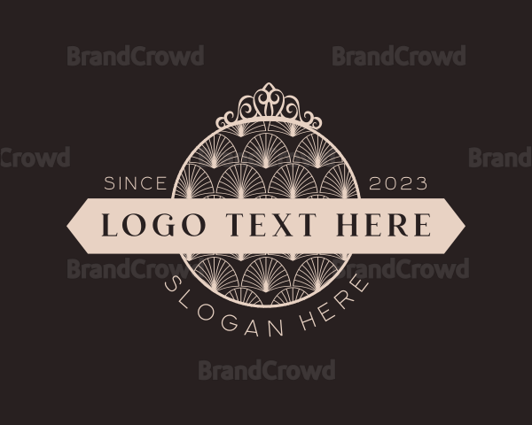 Luxury Feminine Floral Crown Logo