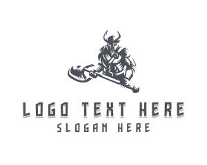 Viking - Viking Barbarian Warrior logo design