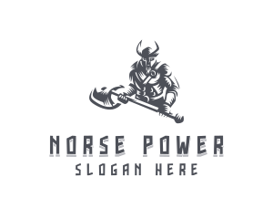 Viking - Viking Barbarian Warrior logo design