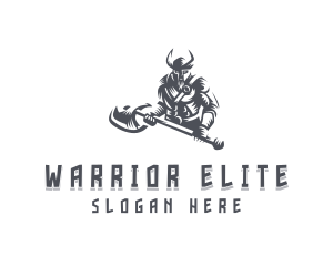 Viking Barbarian Warrior logo design