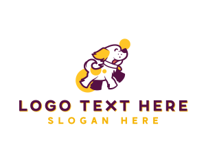 Dog Playful Pet logo design