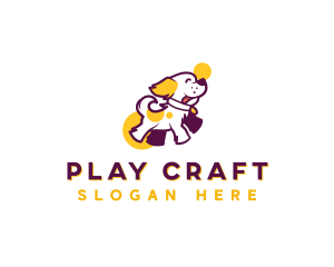 Dog Playful Pet logo design