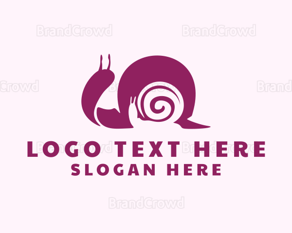 Spiral Shell Snail Logo