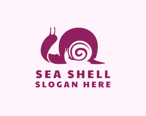 Spiral Shell Snail logo design
