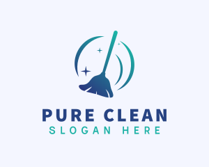 Housekeeping Clean Mop logo design