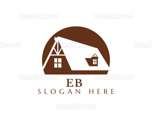 Cabin Roof Construction Logo