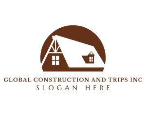 Home Renovation - Cabin Roof Construction logo design