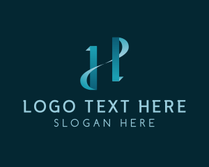 Digital Marketing - Business Bank Ribbon Letter H logo design