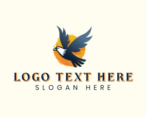 Animal - Flying Wild Eagle logo design
