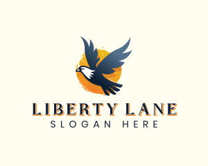 Freedom - Flying Wild Eagle logo design