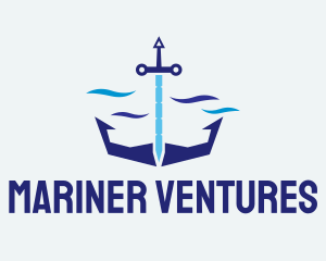 Mariner - Sword Sea Anchor logo design