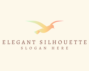 Flying Bird Silhouette logo design