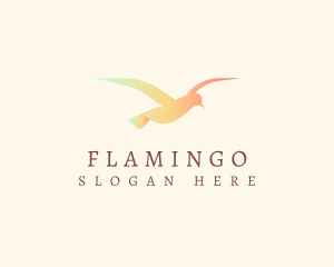 Flying - Flying Bird Silhouette logo design