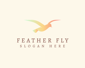 Flying Bird Silhouette logo design