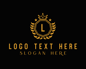 Golden Luxury Crown Logo