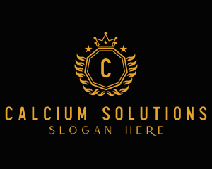 Golden Luxury Crown logo design